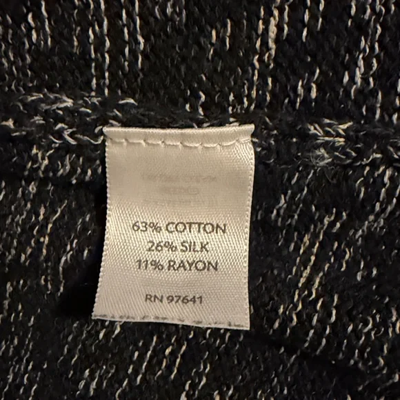 J. Jill Black Gray Heather Lightweight Knit 3/4 Sleeve Asymmetrical Hem Dress - Picture 8 of 10